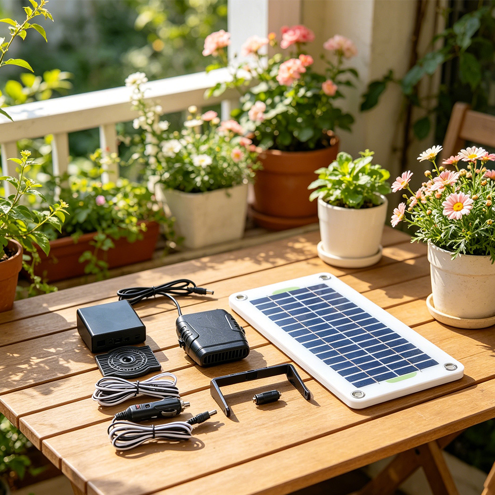 Renewable Energy Vehicles - 30W 12V Portable Solar Fan Heater