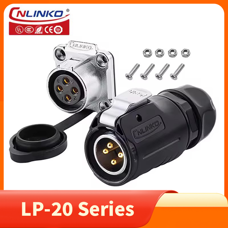 Renewable Energy Industry - Cnlinko LP20 4Pin M20 Waterproof Aviation