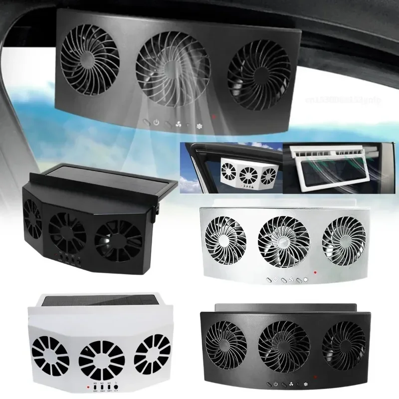 Renewable Energy Fan - 3 Head Car Exhaust Fan USB