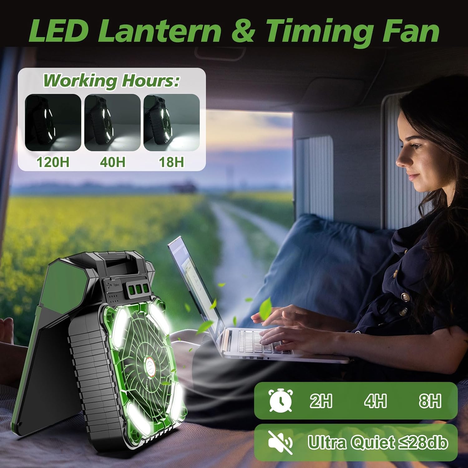 10000mAh Solar Powered Portabl - Renewable Energy Fan ulasan dan harga