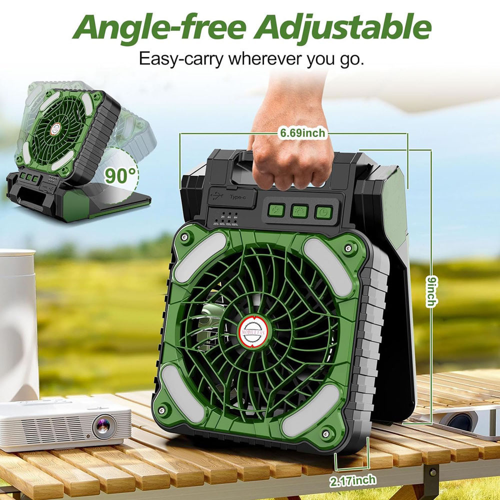 10000mAh Solar Powered Portabl - Renewable Energy Fan ulasan dan harga