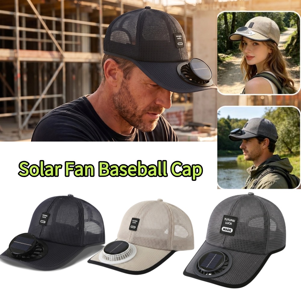 Unisex Solar Powered Fan Cap F - Renewable Energy Fan ulasan dan harga