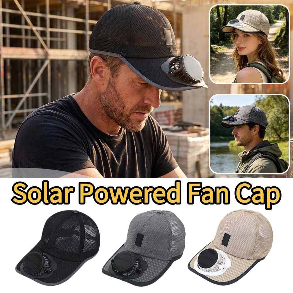 Unisex Solar Powered Fan Cap F - Renewable Energy Fan ulasan dan harga