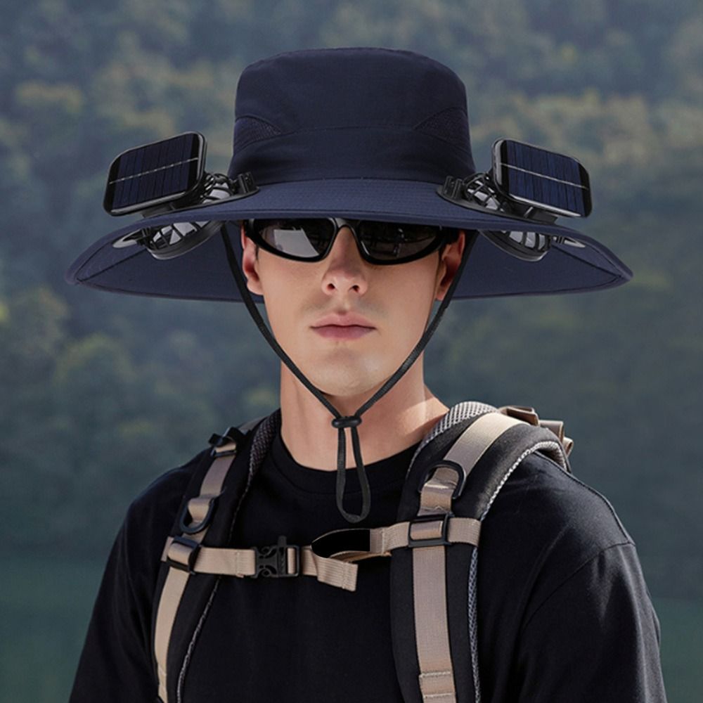Creative Anti UV Solar Fan Hat - Renewable Energy Fan ulasan dan harga