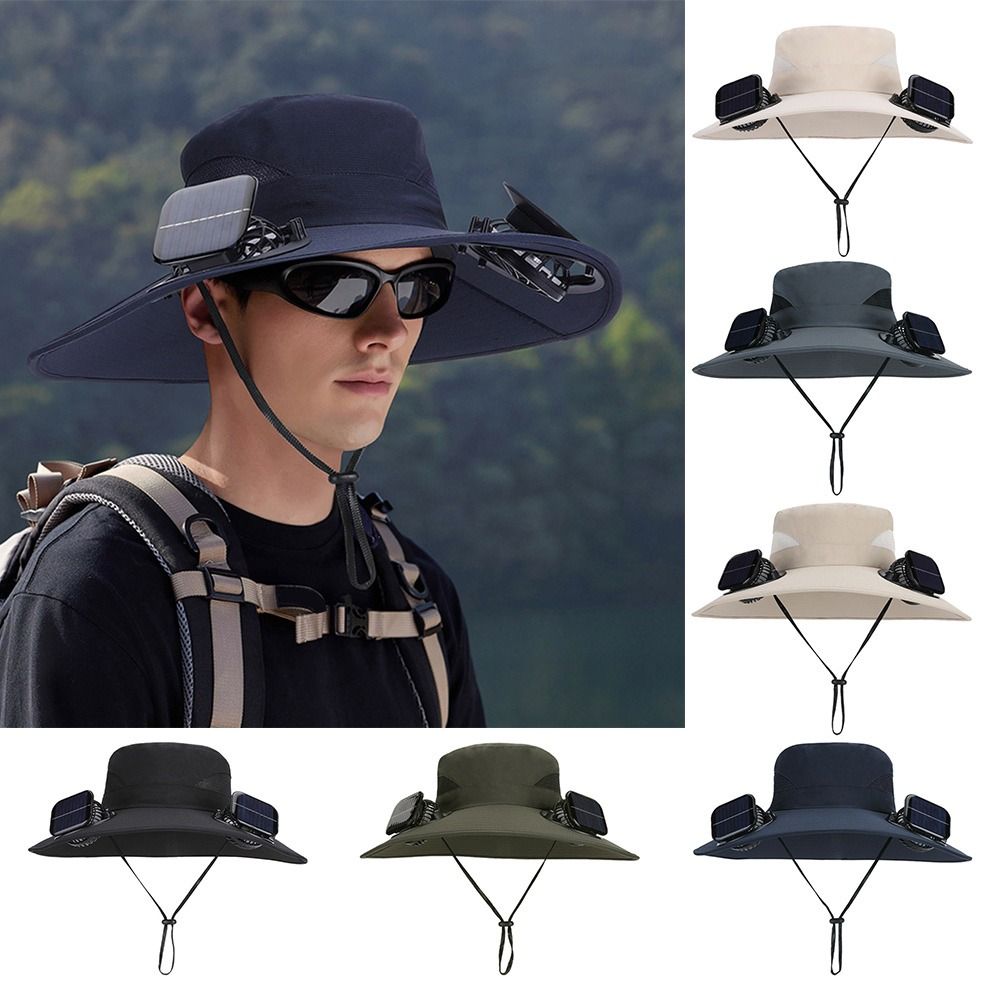 Creative Anti UV Solar Fan Hat - Renewable Energy Fan ulasan dan harga