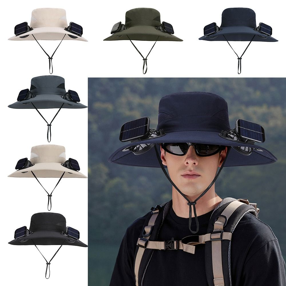Creative Anti UV Solar Fan Hat - Renewable Energy Fan ulasan dan harga