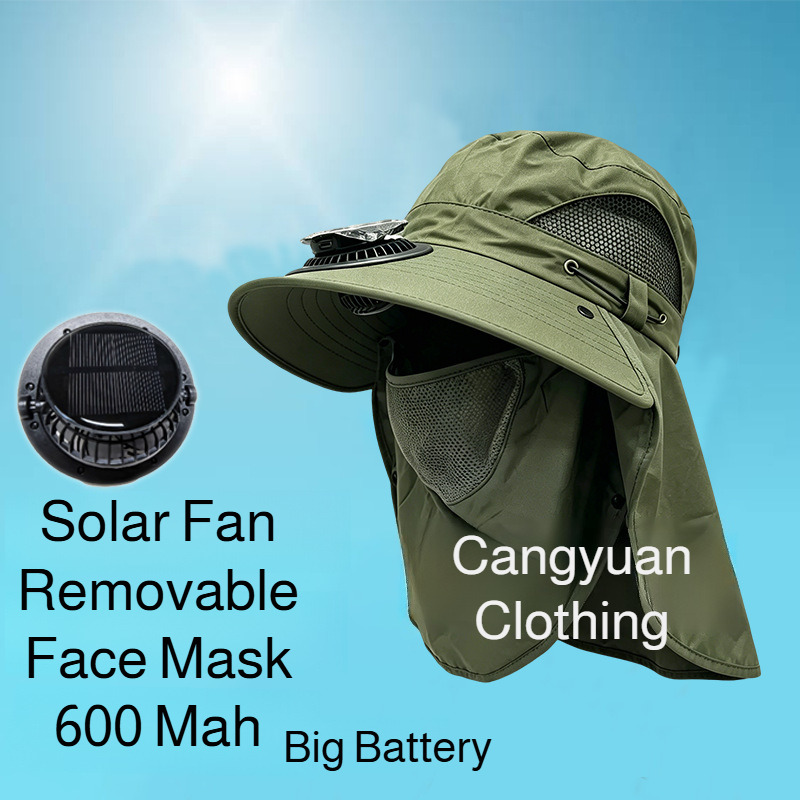 Solar Rechargeable Fan Hat UV  - Renewable Energy Fan ulasan dan harga