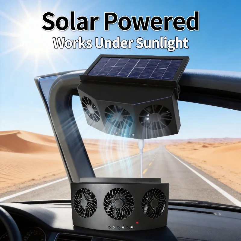 USB Solar Rechargeable Car Exh - Renewable Energy Fan ulasan dan harga