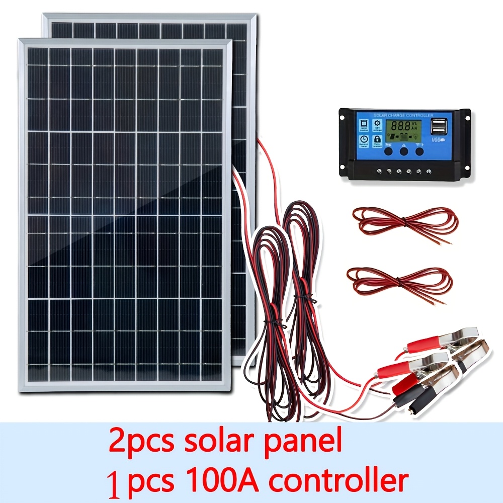 12V Solar Panel Kit 1pc/2pcs W - Solar Panel Monocrystalline ulasan dan harga