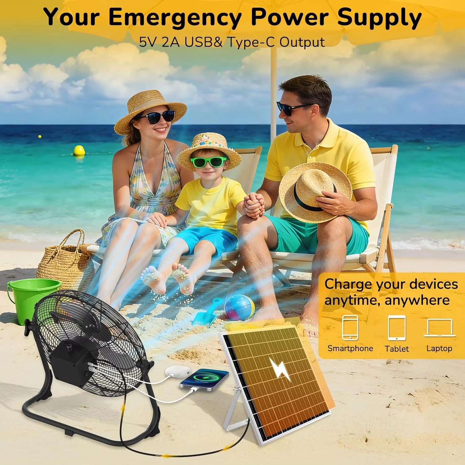 12inch Portable Solar Floor Fa - Renewable Energy Fan ulasan dan harga
